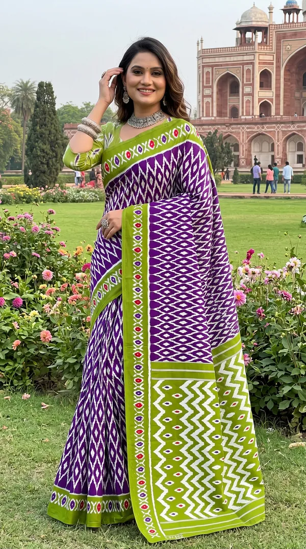 Floral_Print_Cotton_Blend_Saree