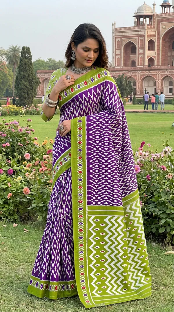 Floral_Print_Cotton_Blend_Saree