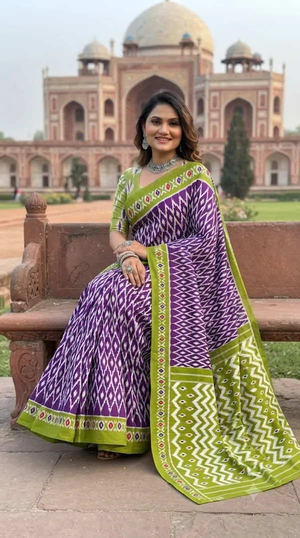 Floral_Print_Cotton_Blend_Saree