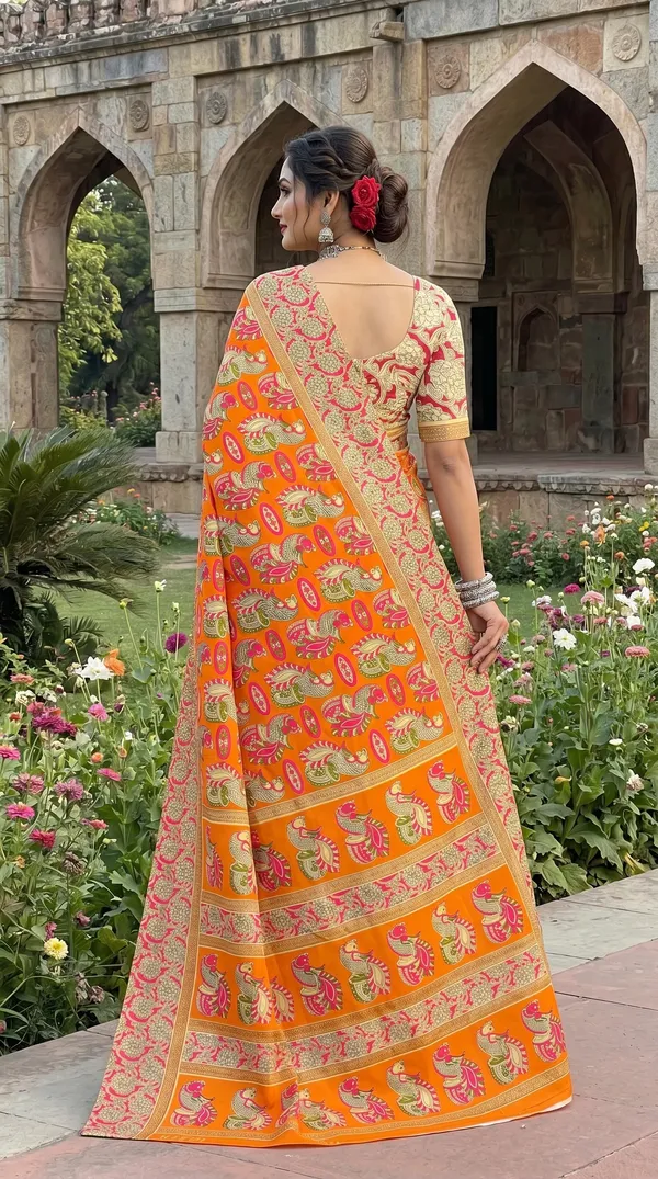 Floral_Print_Cotton_Blend_Saree