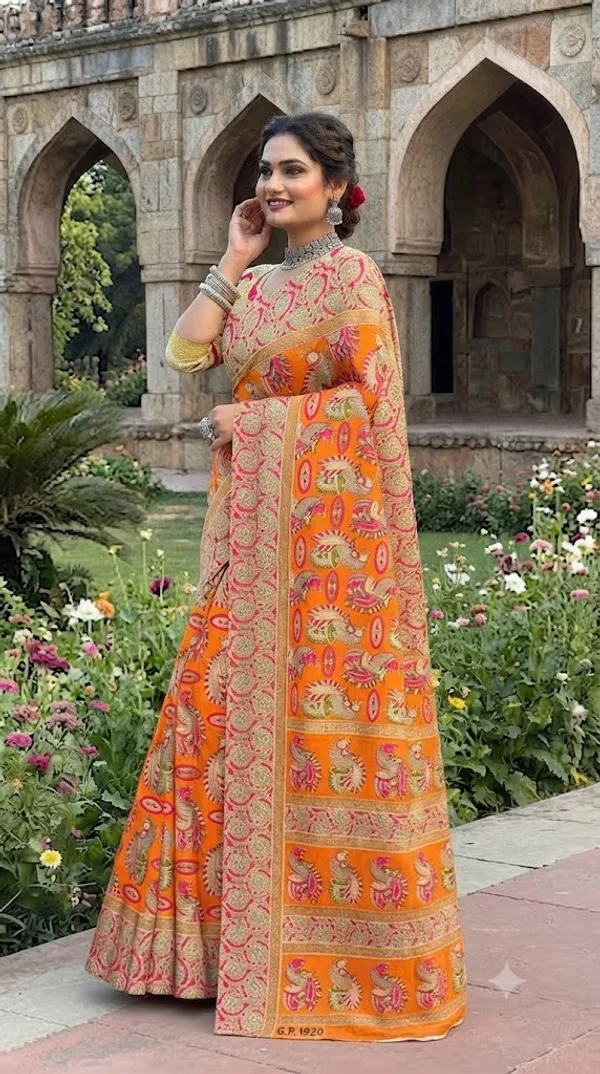 Floral_Print_Cotton_Blend_Saree