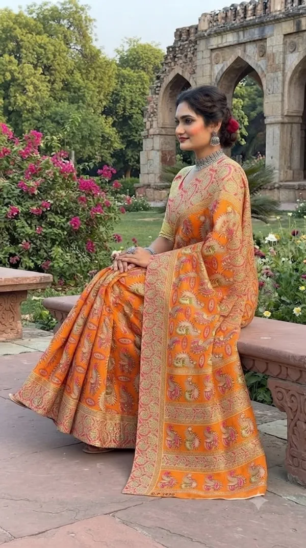 Floral_Print_Cotton_Blend_Saree
