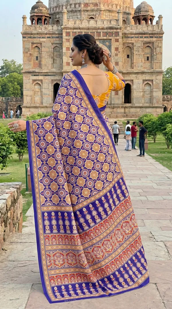 Floral_Print_Cotton_Blend_Saree