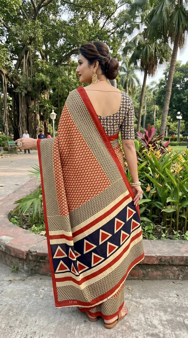 Floral_Print_Cotton_Blend_Saree