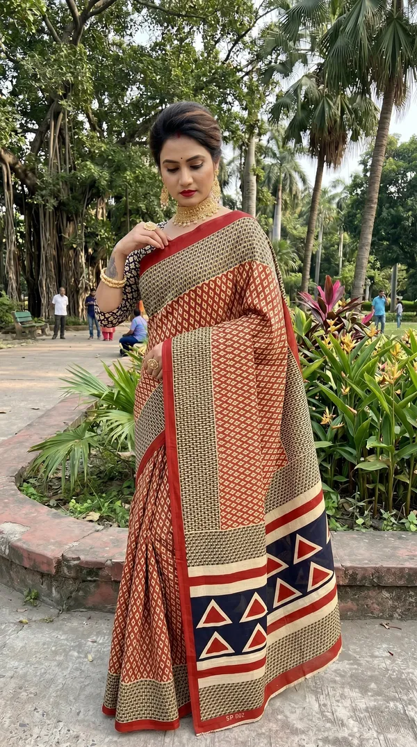 Floral_Print_Cotton_Blend_Saree