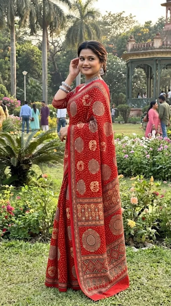 Floral_Print_Cotton_Blend_Saree