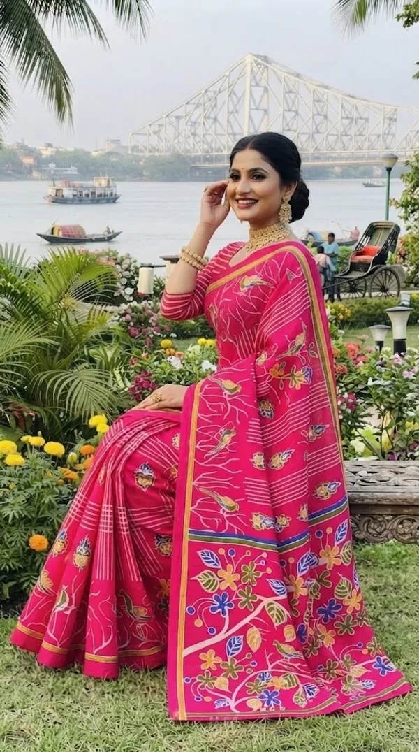 Floral_Print_Cotton_Blend_Saree