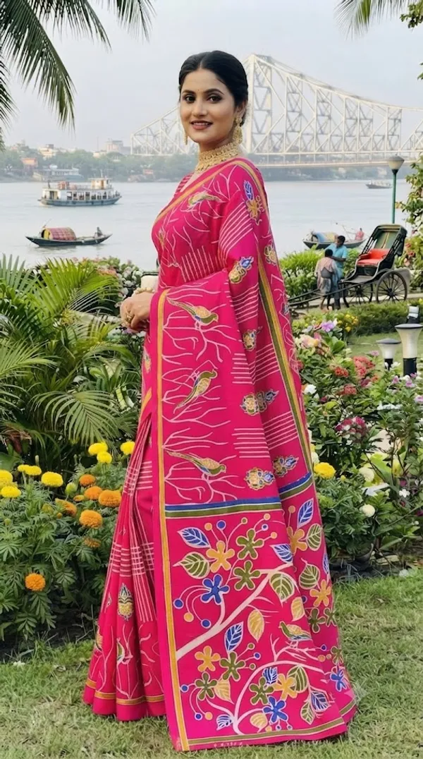 Floral_Print_Cotton_Blend_Saree