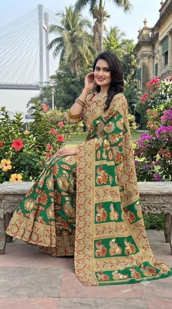 Floral_Print_Cotton_Blend_Saree