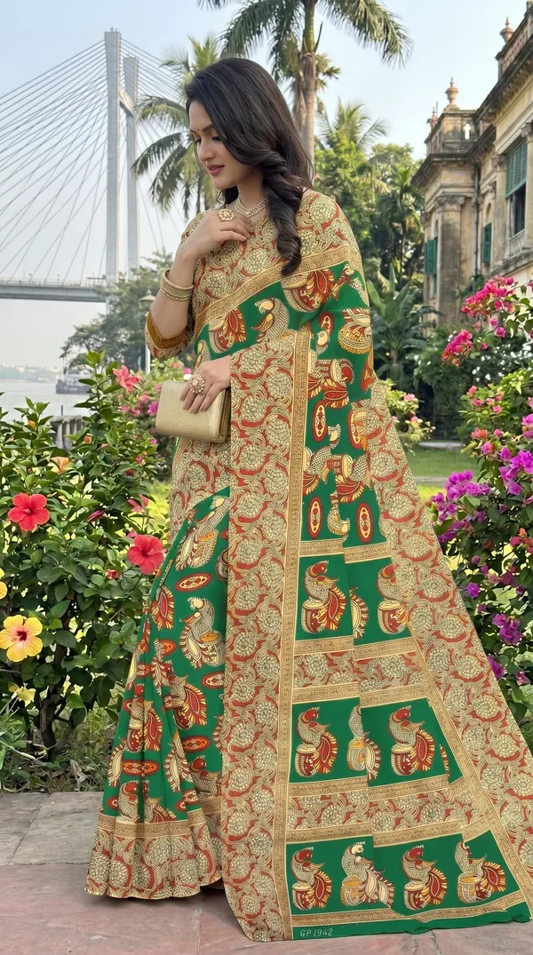 Floral_Print_Cotton_Blend_Saree