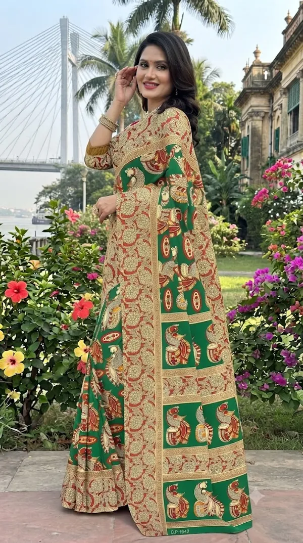 Floral_Print_Cotton_Blend_Saree