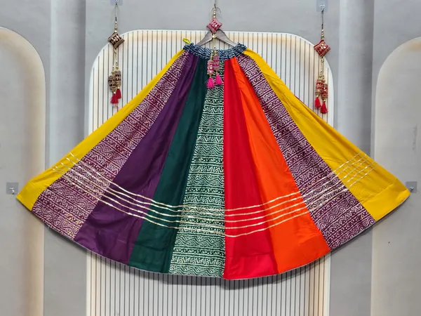 Multicolor_Pure_Rayon_Lehenga_Choli_Without_Dupatta_For_Women
