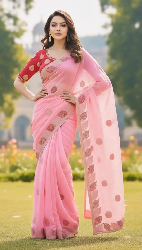 Soft_Silk_Fabric_Saree_With_Blouse_Piece