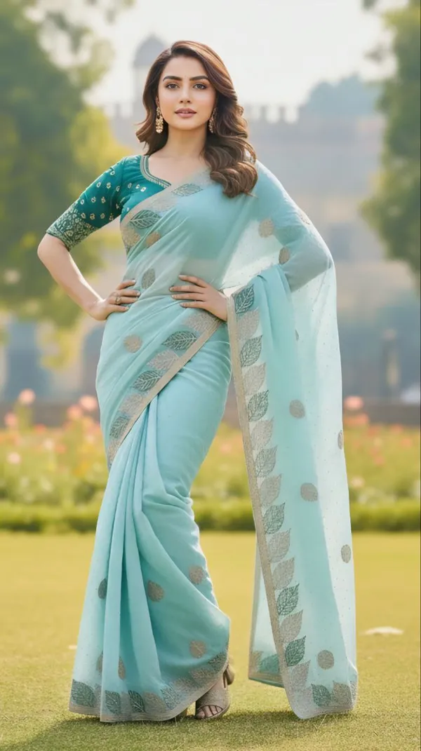 Soft_Silk_Fabric_Saree_With_Blouse_Piece