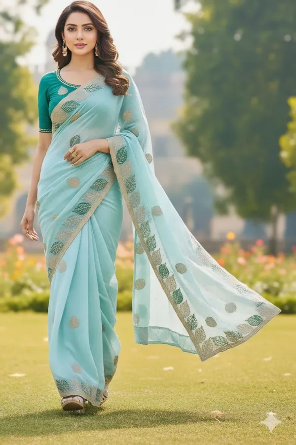 Soft_Silk_Fabric_Saree_With_Blouse_Piece