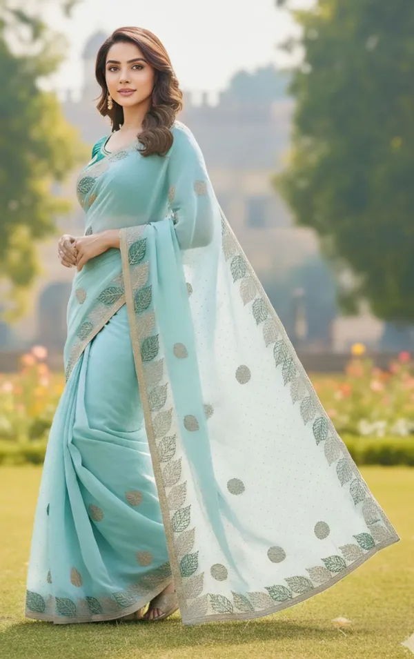 Soft_Silk_Fabric_Saree_With_Blouse_Piece