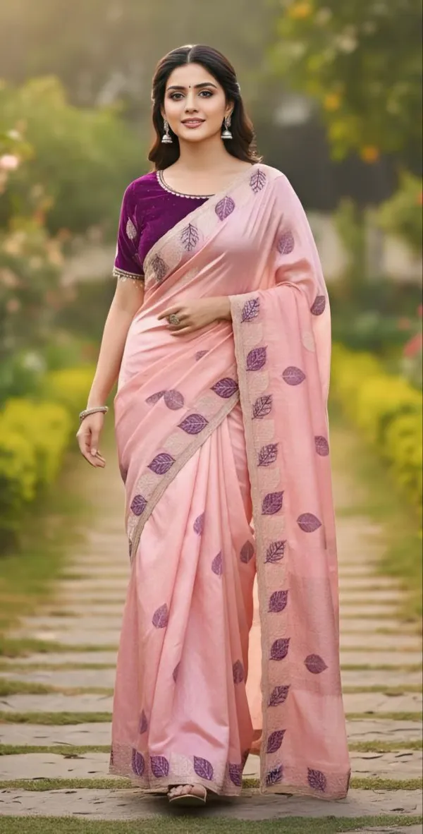 Soft_Silk_Fabric_Saree_With_Blouse_Piece