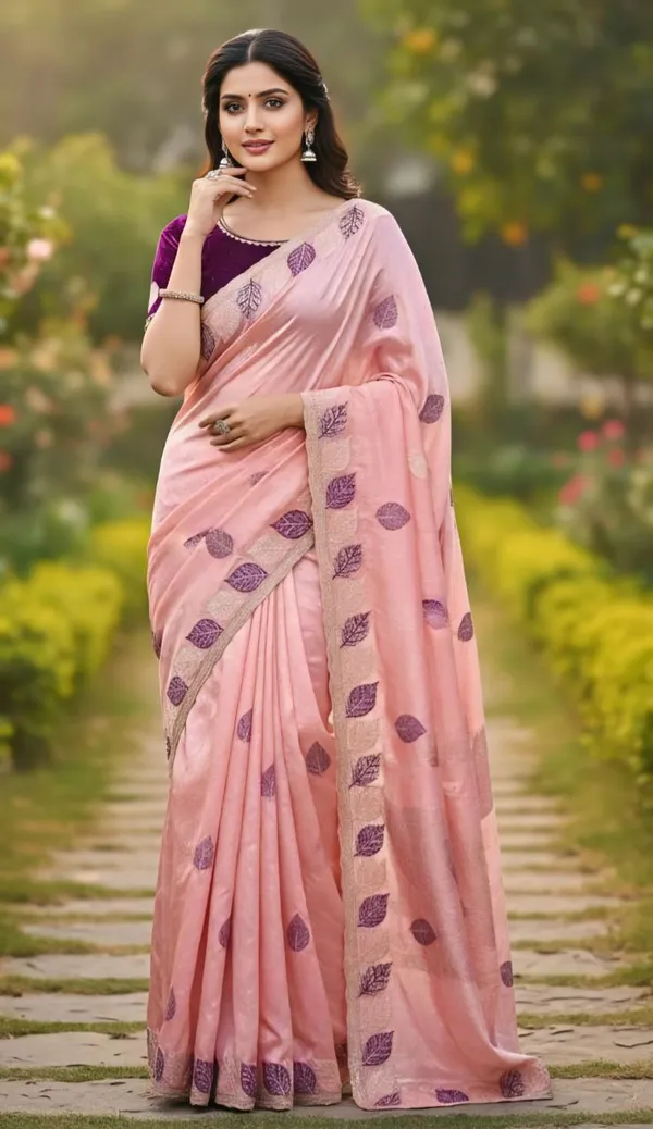 Soft_Silk_Fabric_Saree_With_Blouse_Piece