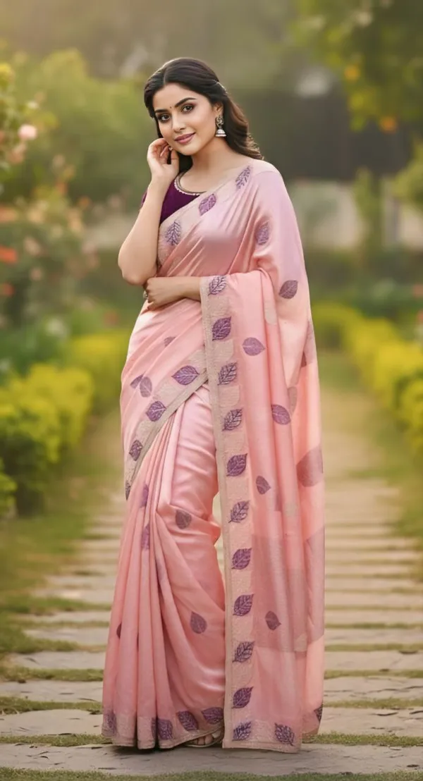 Soft_Silk_Fabric_Saree_With_Blouse_Piece