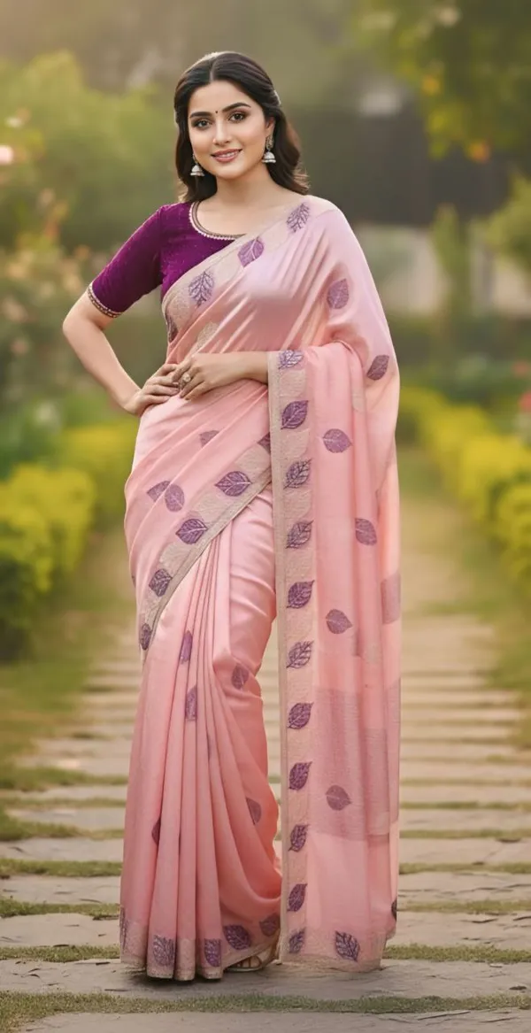Soft_Silk_Fabric_Saree_With_Blouse_Piece