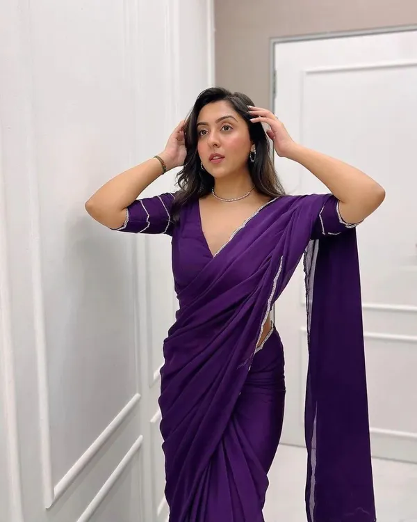 Purple_Georgette_Saree_For_Women