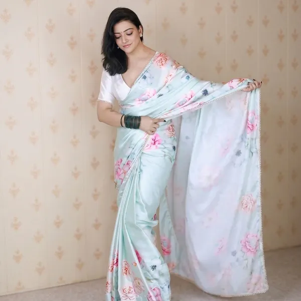 White_Satin_Silk_Saree_For_Women