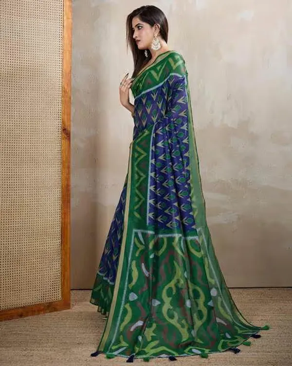 Navy_Blue_Chanderi_Saree_For_Women