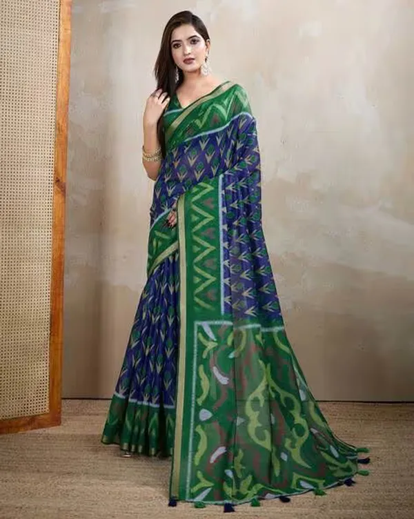 Navy_Blue_Chanderi_Saree_For_Women