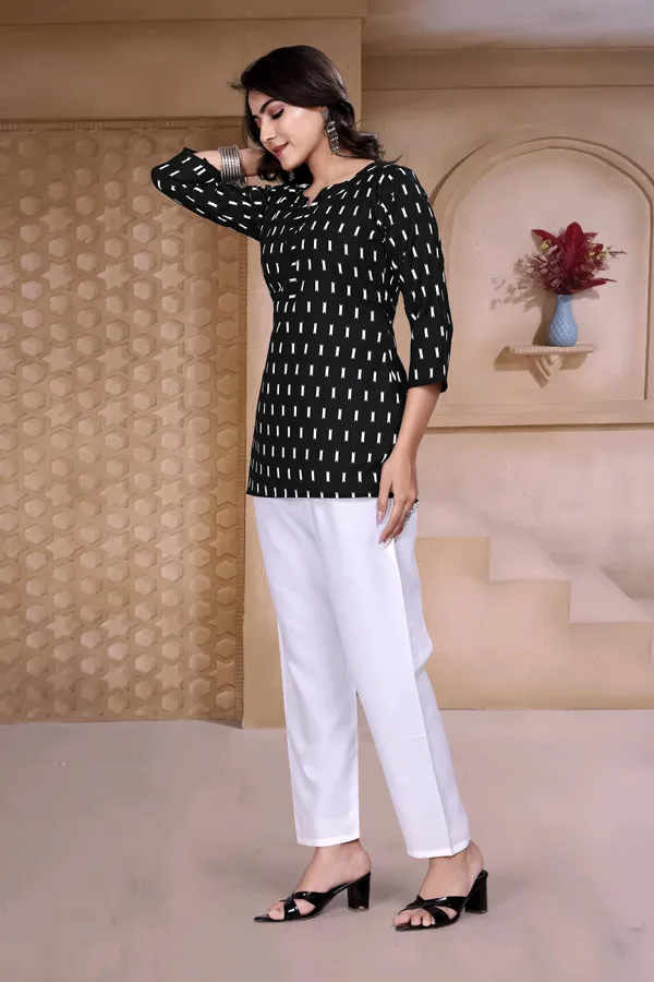 Black_Rayon_Only_Short_Kurti_For_Women