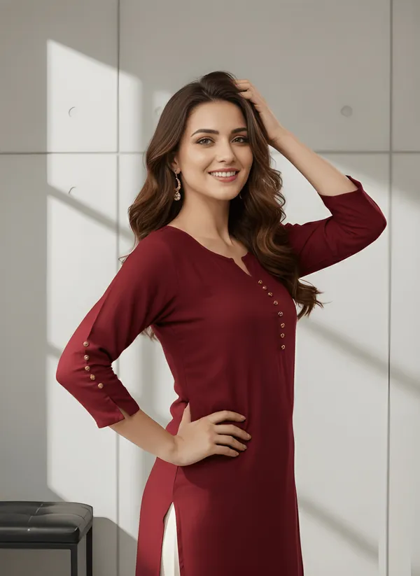 Casual_Woman_Black_Round-Neck_Tunic