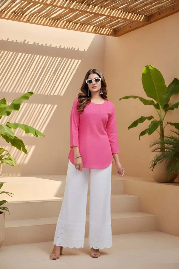 Leaf_Motif_Short_Kurti_Cotton_Blend