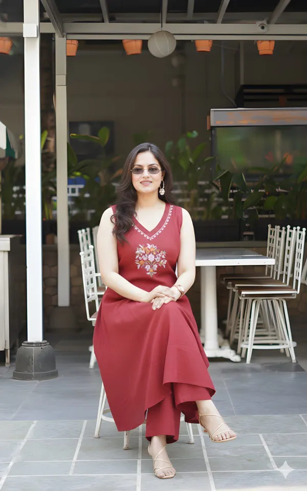 Maroon_Soft_Cotton_Co-Ords_Set_For_Women