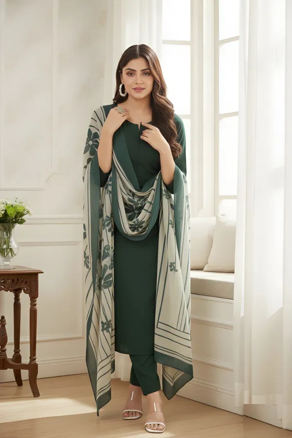 Green_Roman_Silk_Kurta_Set_For_Women