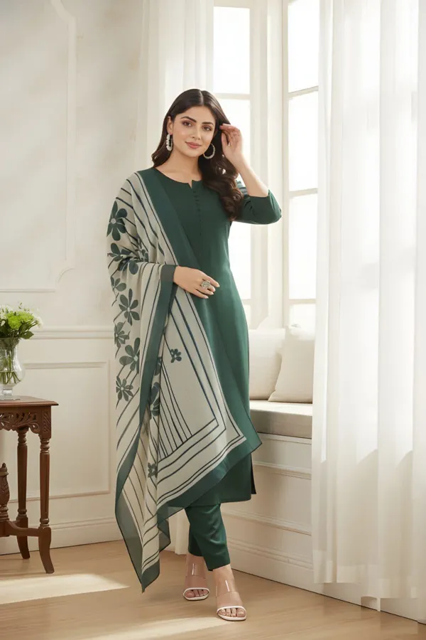 Green_Roman_Silk_Kurta_Set_For_Women