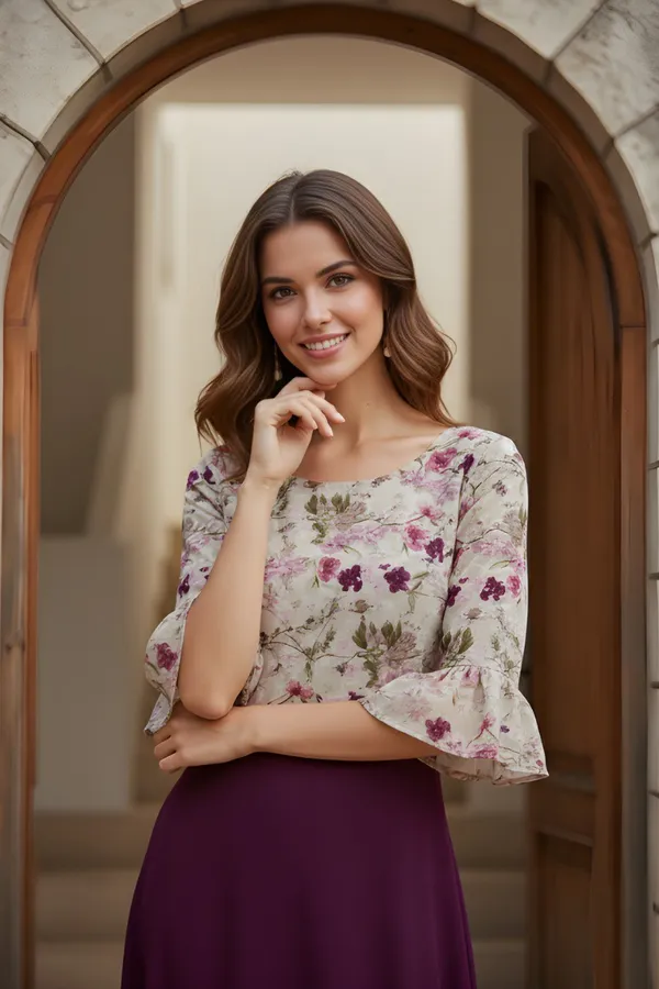 Purple_Cotton_Gown_For_Women