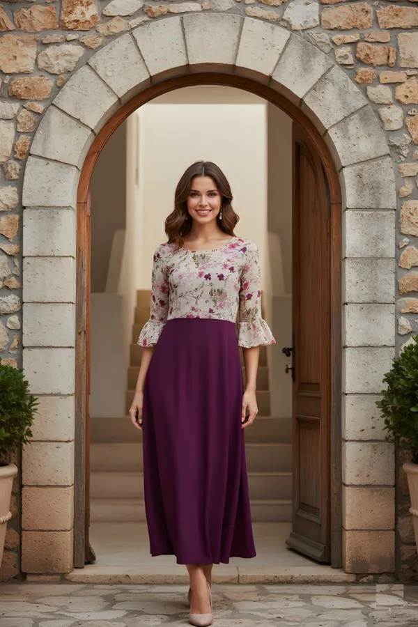 Purple_Cotton_Gown_For_Women