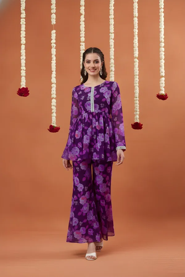 Purple_Georgette_Co-Ords_Set_For_Women