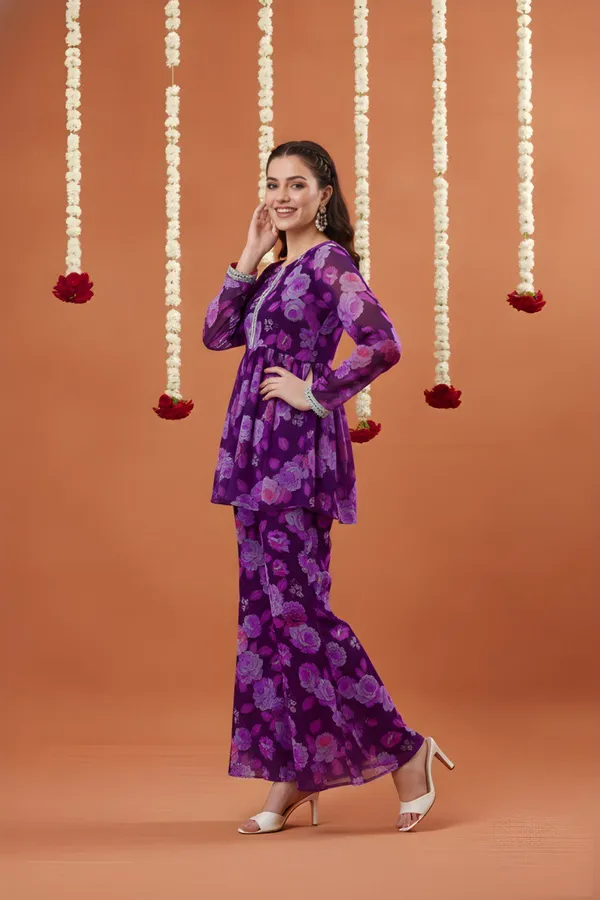 Purple_Georgette_Co-Ords_Set_For_Women