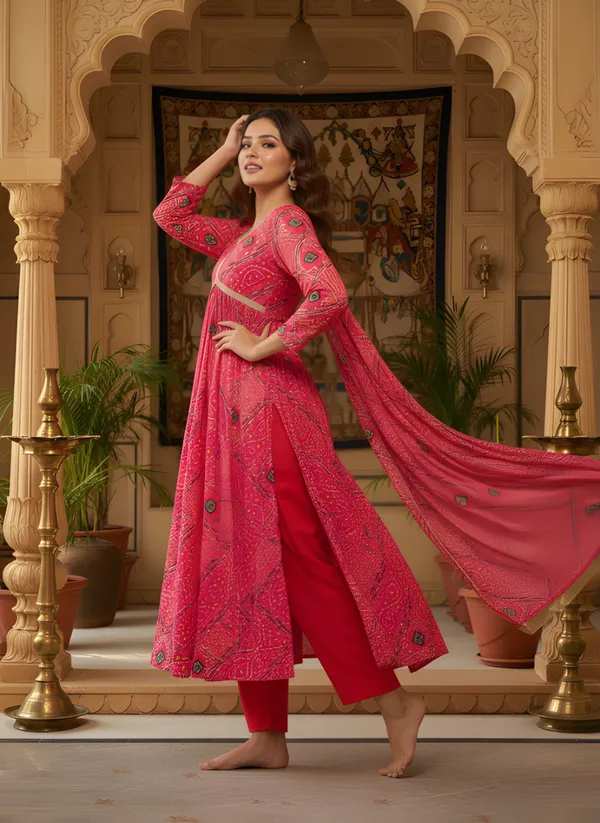 Red_Delta_Silk_Kurta_Set_For_Women