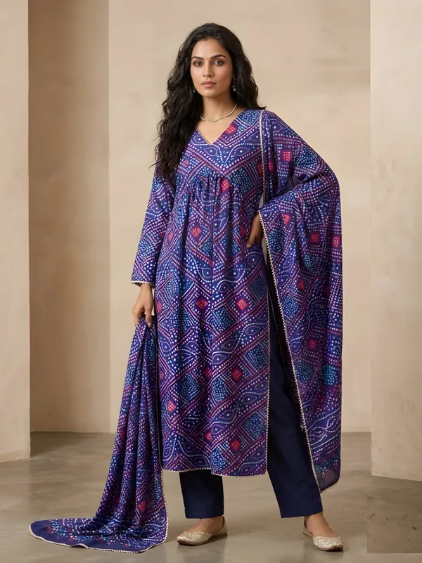 Blue_Delta_Silk_Kurta_Set_For_Women