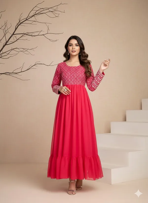 Red_Georgette_Gown_For_Women