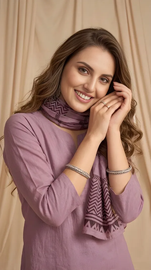 Lavender_Cotton_Kurta_Set_For_Women