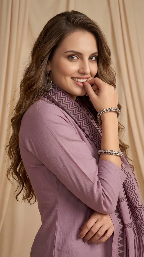 Lavender_Cotton_Kurta_Set_For_Women