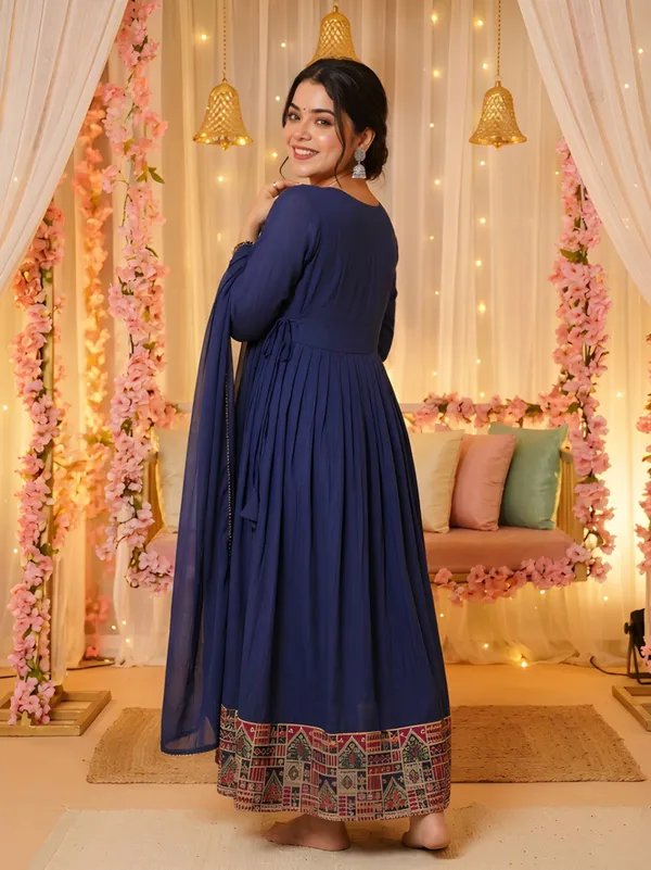 Blue_Vichitra_Silk_Anarkali_With_Dupatta_For_Women