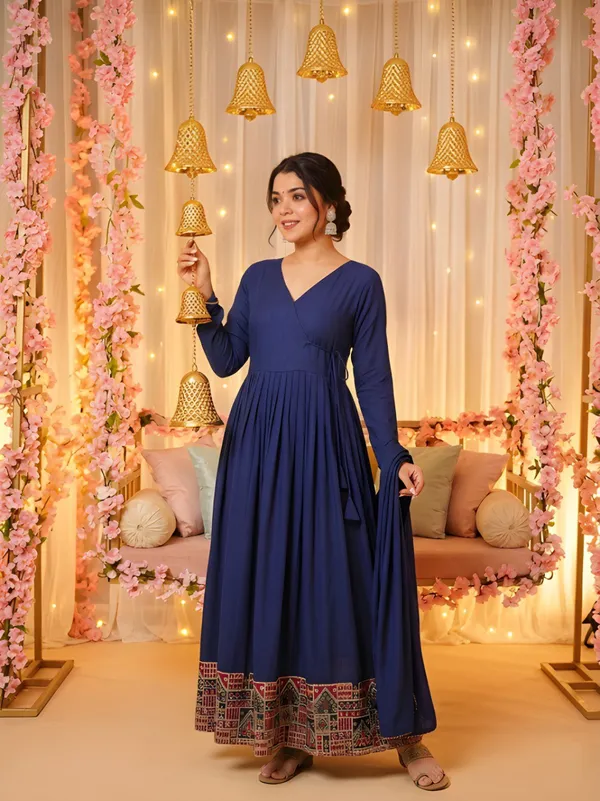 Blue_Vichitra_Silk_Anarkali_With_Dupatta_For_Women