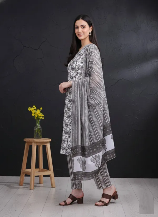 Black_Embroidery_Kurta_With_Dupatta