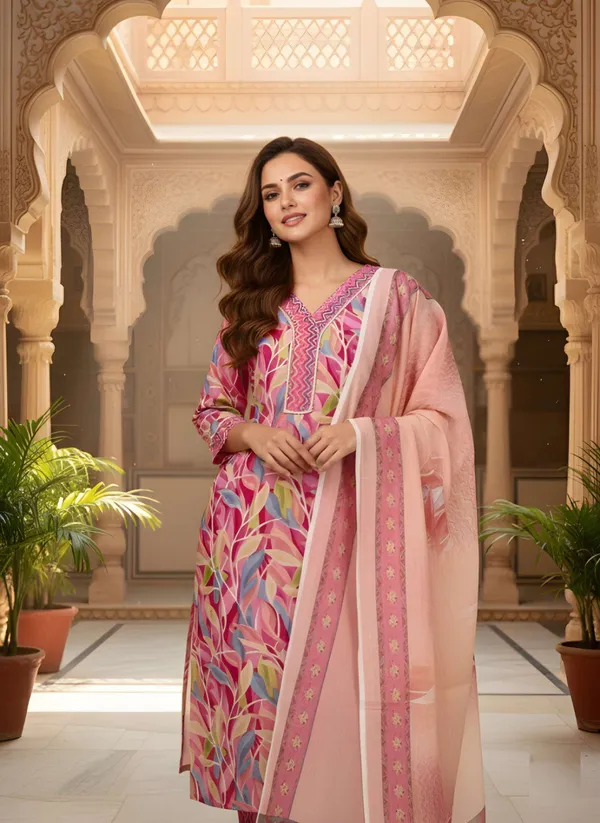 Pink_Roman_Silk_Kurta_Set_For_Women