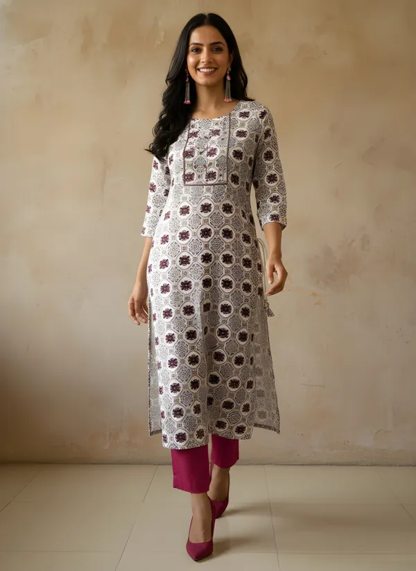 White_Cotton_Only_Kurti_For_Women