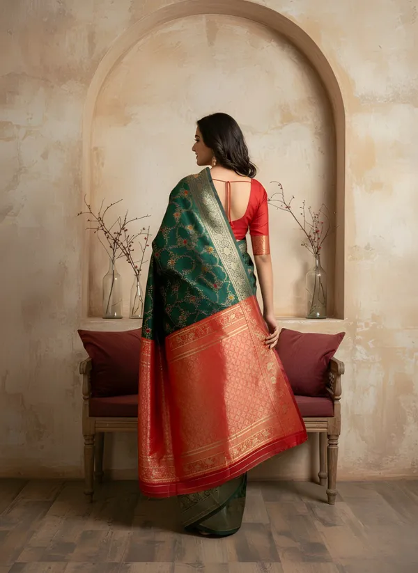 Green_Banarasi_Silk_Saree_For_Women