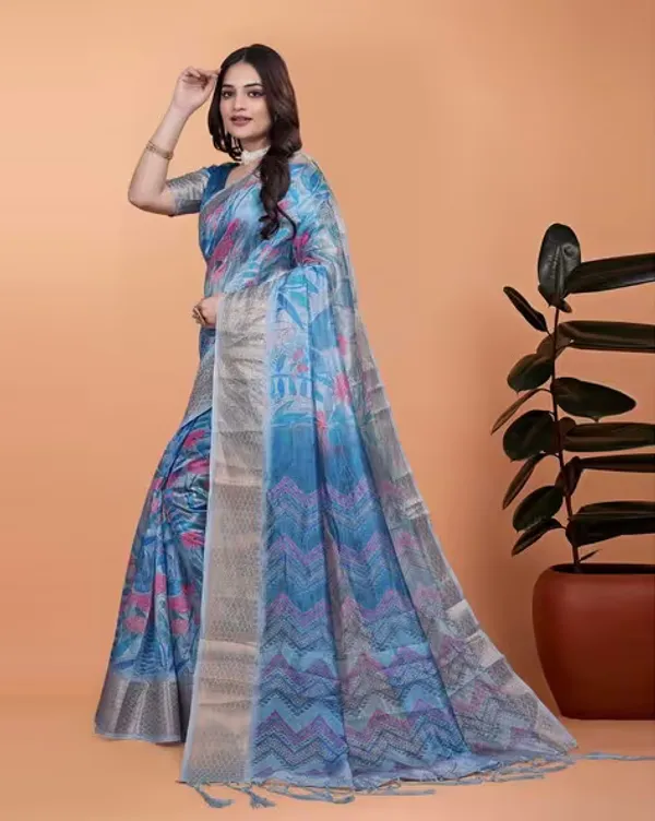 Light_Blue_Art_Silk_Saree_For_Women